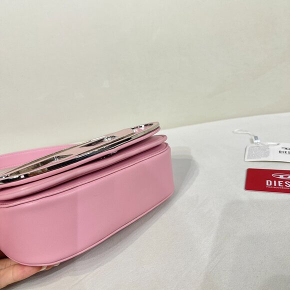 Diesel Pink Simple Brand Logo Shoulder Bag - Picture 5 of 9
